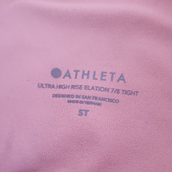 Athleta Ultra High Rise Elation 7/8 Tights - NWOT Dusty Rose - Picture 5 of 7